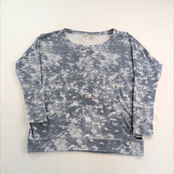 LOLE Oversized Batwing 3/4 Blue Marble Athleisure Pullover Women's Large - Picture 1 of 9